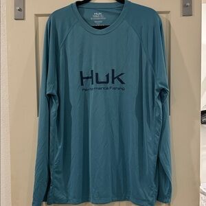Huk Long Sleeve Performance Fishing Shirt - Teal